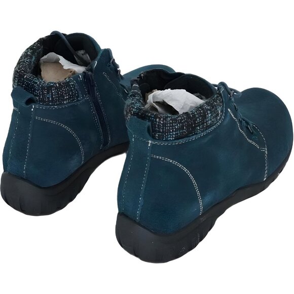 Propét Delaney Blue Ankle Boots Lace Up Zip Comfort - Women's US 6.5N - Picture 3 of 6